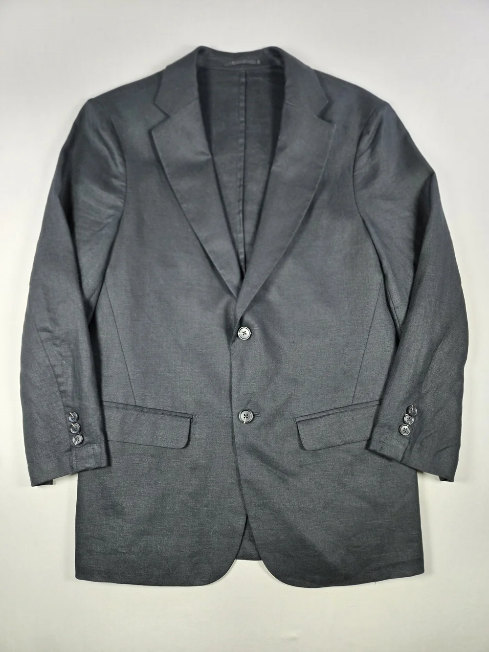 Quince Mens Linen Blazer Jacket Black Quiet Luxury Summer Sport Coat Size Medium